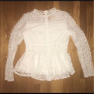 Peplum Lace Long Sleeve shirt